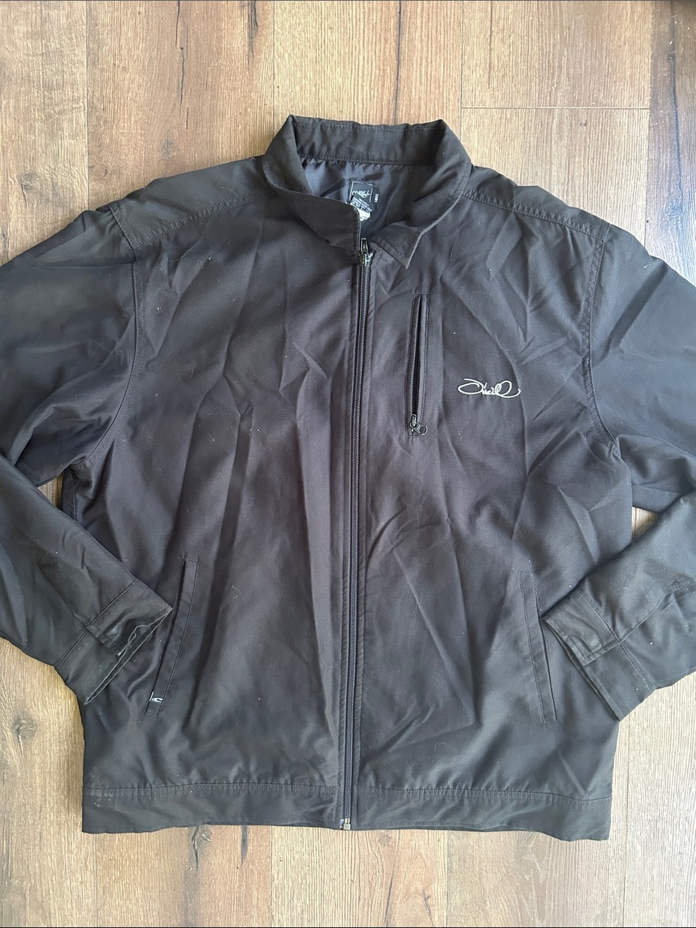 O'Neill Vintage Y2K Black Men's Zip Front Jacket ! Large